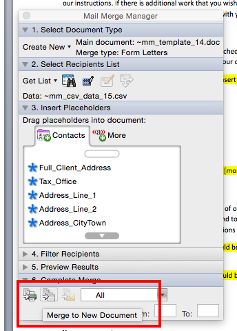 how to set up a mail merge word mac 2011